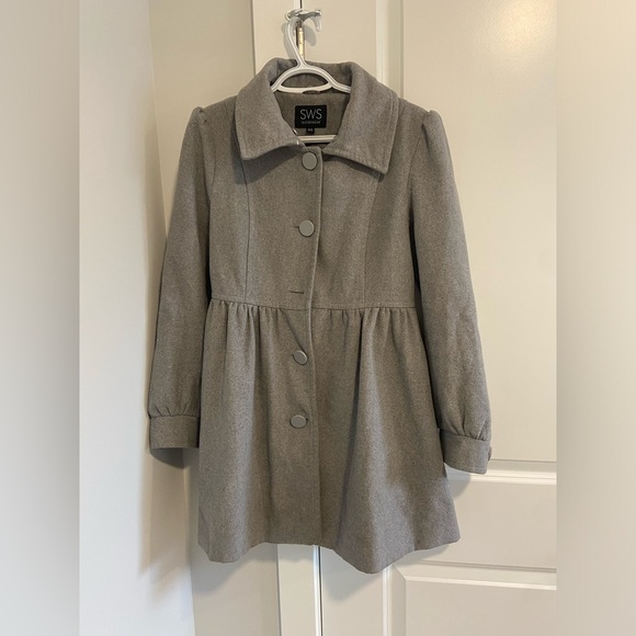 Grey Pea Coat - Picture 1 of 8